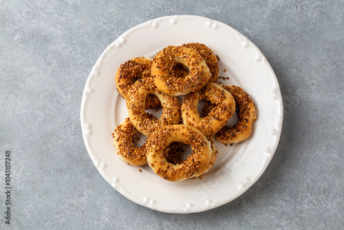 Turkish Bagel with sesame s...