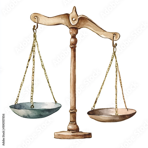 Scales watercolor clipart illustration