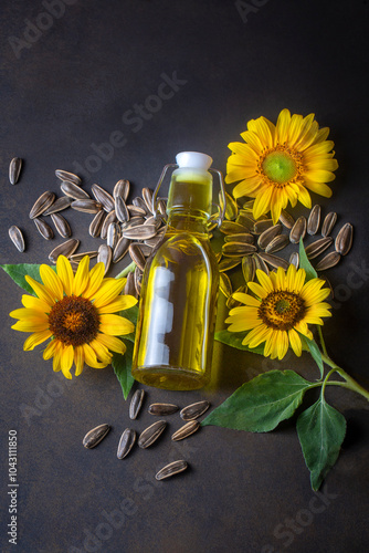 Sunflower, sunflower oil an...