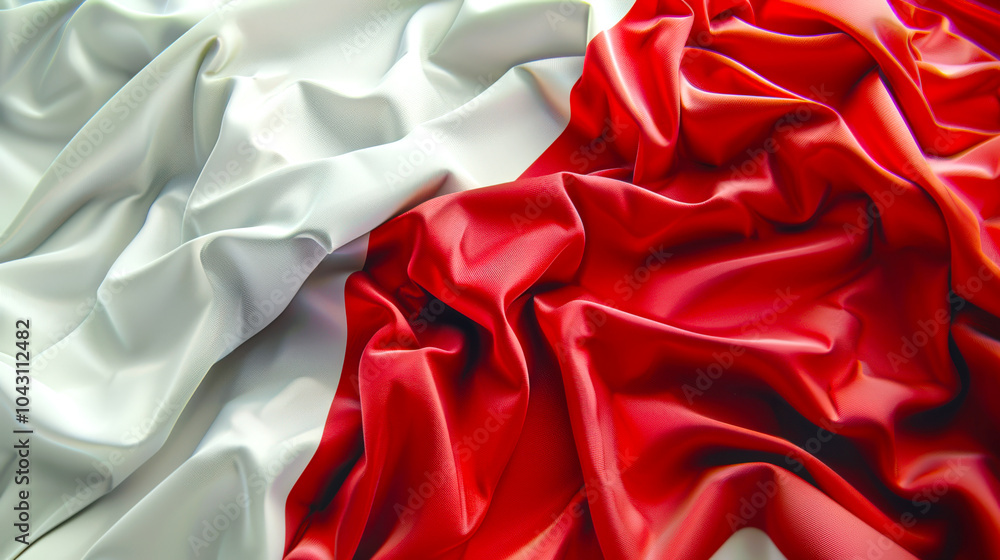 The Polish flag. White and red stylish abstract design background. The flag of Poland is waving in the wind. Citizenship and education. Immigration and tourism The Polish flag. White and red stylish abstract design background. The flag of Poland is waving in the wind. Citizenship and education. Immigration and tourism
