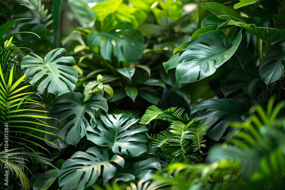 A jungle filled with lots of green plants A jungle filled with lots of green plants