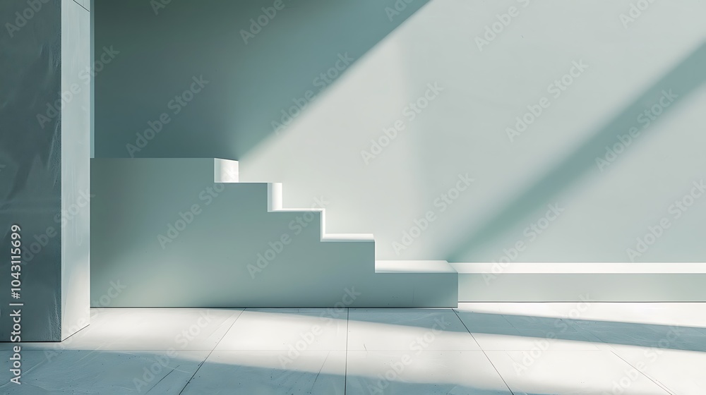 Obraz premium Empty room with window and sunlight