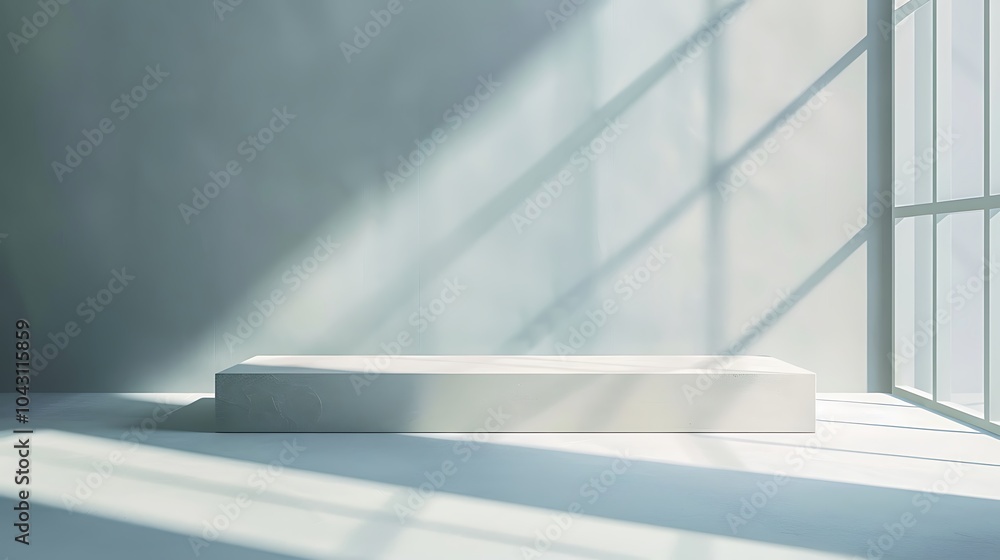 Empty room with window and sunlight Empty room with window and sunlight