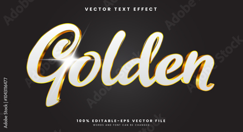 Golden sparkle style shiny editable text effect Template
