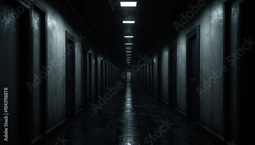 scary liminal space corridor