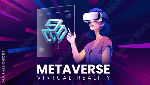Metaverse Explorer in Virtual Reality – High-Impact Artwork for Tech and Gaming Brands