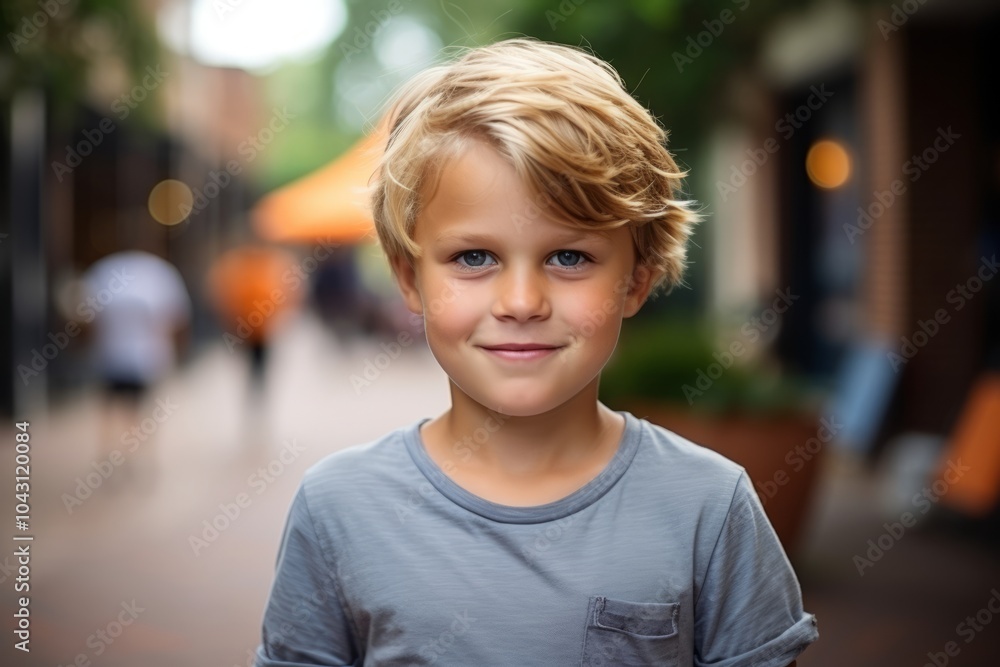 Portrait of a cute little boy with blond hair, outdoor. Portrait of a cute little boy with blond hair, outdoor.