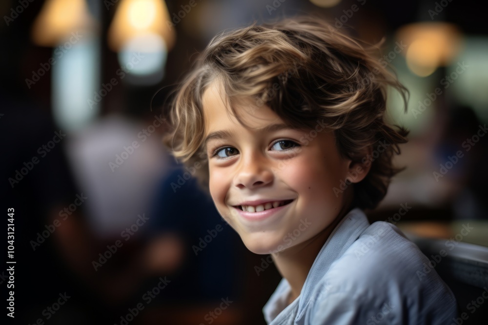 Portrait of a cute little boy in a cafe. Selective focus. Portrait of a cute little boy in a cafe. Selective focus.