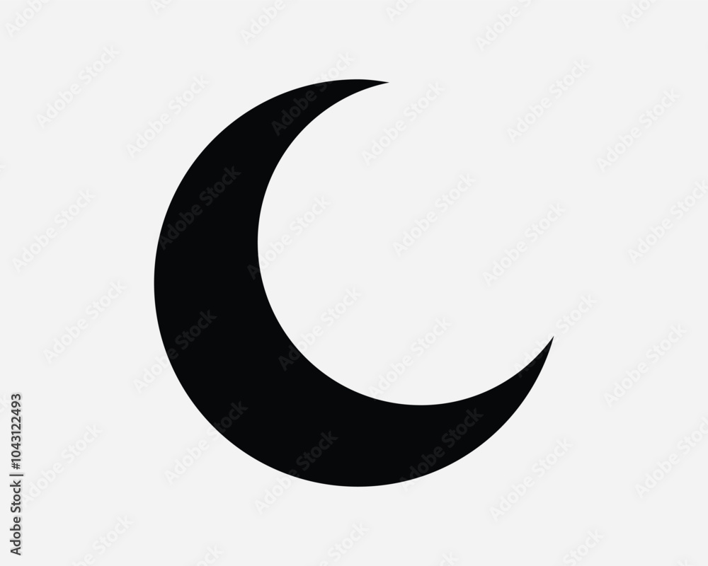 Crescent Moon Night Sky Islam Religion Muslim Lunar Curve Planet Astronomy Nature Light Shadow Silhouette Sky Sign Icon Shape Outline Black White Crescent Moon Night Sky Islam Religion Muslim Lunar Curve Planet Astronomy Nature Light Shadow Silhouette Sky Sign Icon Shape Outline Black White