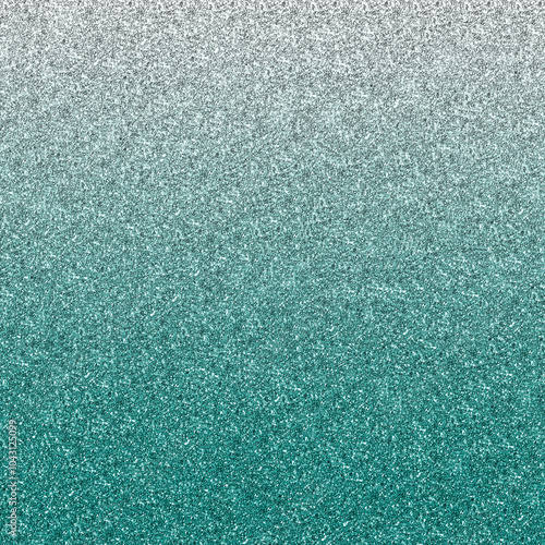 Seamless glitter background with gradient from silver to turquoise. 실버에서 청록색으로 그라데이션된 이음새 없는 반짝이 배경지