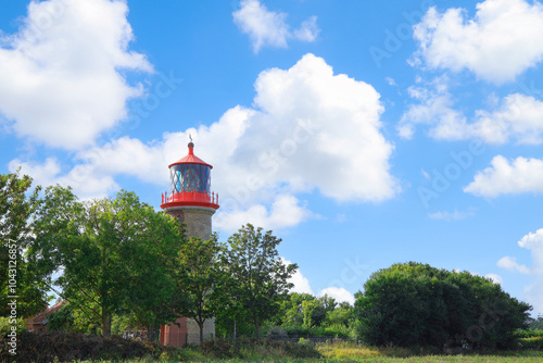 View at Staberhuk Lighthouse at the baltic sea island Fehmarn - Germany photo