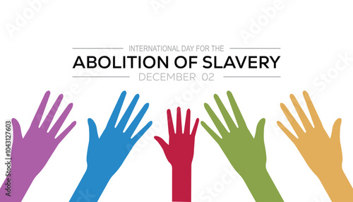 International Day for the Abolition of Slavery is observed every year on December. People Awareness concept. background, placard, banner template Vector illustration design.
