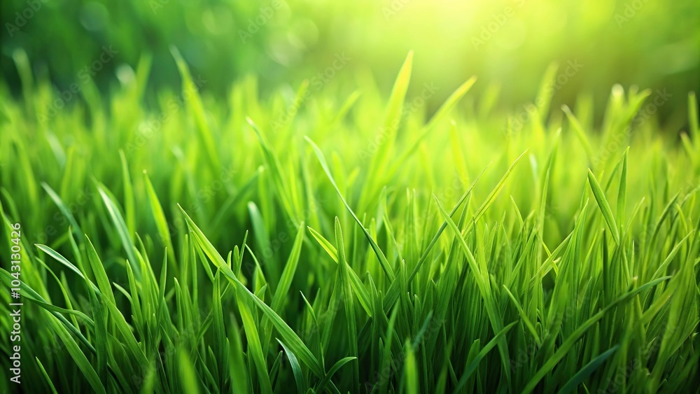 Fototapeta premium Green grass background with a tilted angle
