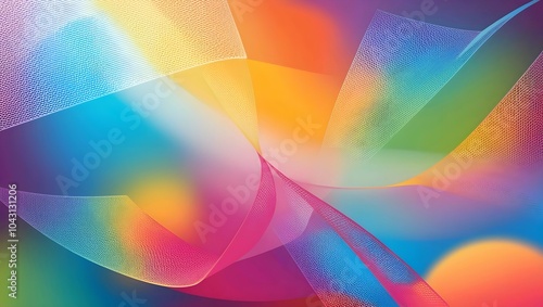 Abstract blurred gradient background. Colorful smooth banner template. Mesh backdrop with bright colors. Vector