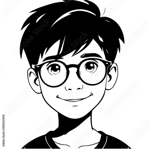 doodle illustration of a boy 