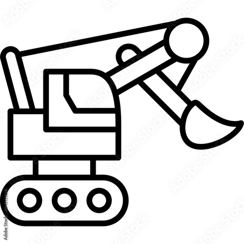 Obraz na plátně Power Shovel Icon