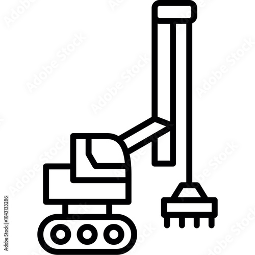 Rotary Drilling Rig Icon photo