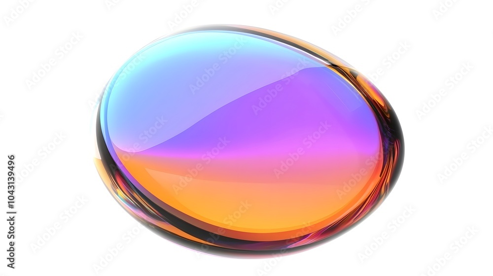 Abstract 3d render of colored bubble shape, modern background design Abstract 3d render of colored bubble shape, modern background design