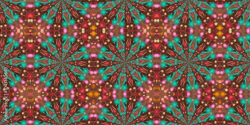 Abstract Kaleidoscope Geometry Psychedelic Art Pattern Background Wallpaper