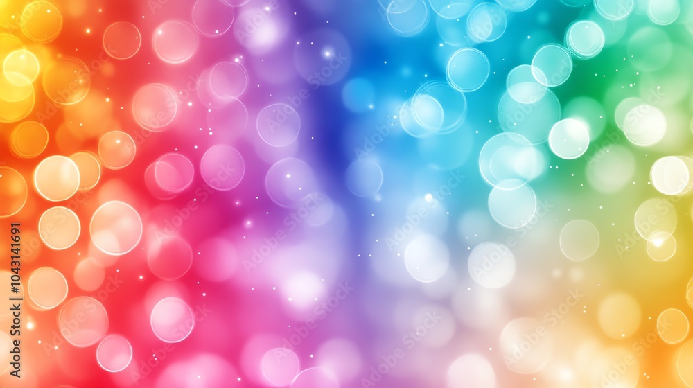 Obraz premium Colorful bokeh lights on a vibrant background, ideal for creative projects.