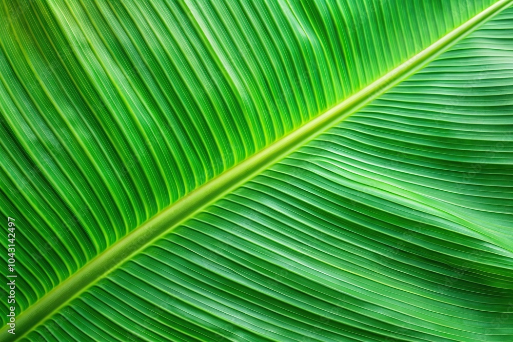 Green textured banana palm leaf nature background from high angle Green textured banana palm leaf nature background from high angle