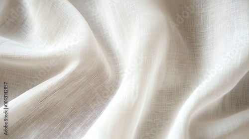 Soft, white fabric texture with gentle folds, ideal for backgrounds or overlays.