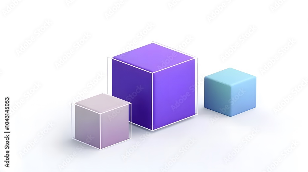 Abstract 3d render, geometric composition with cubes, background design Abstract 3d render, geometric composition with cubes, background design