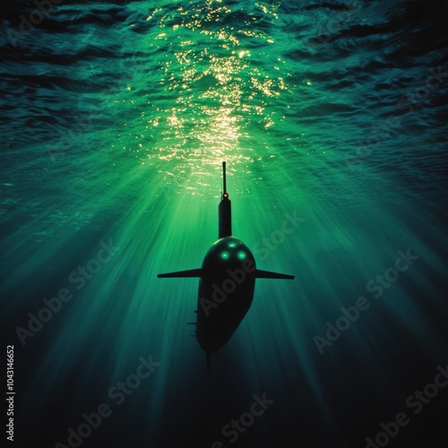 Exploring the Depths of the Ocean A Submarine's Journey Through Mystical Waters