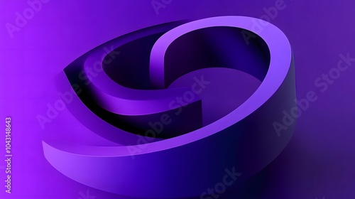 Abstract 3d render, purple background design, modern illustration