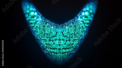 Wallpaper Mural Abstract Blue and Green V Shaped Texture with Black Background Torontodigital.ca