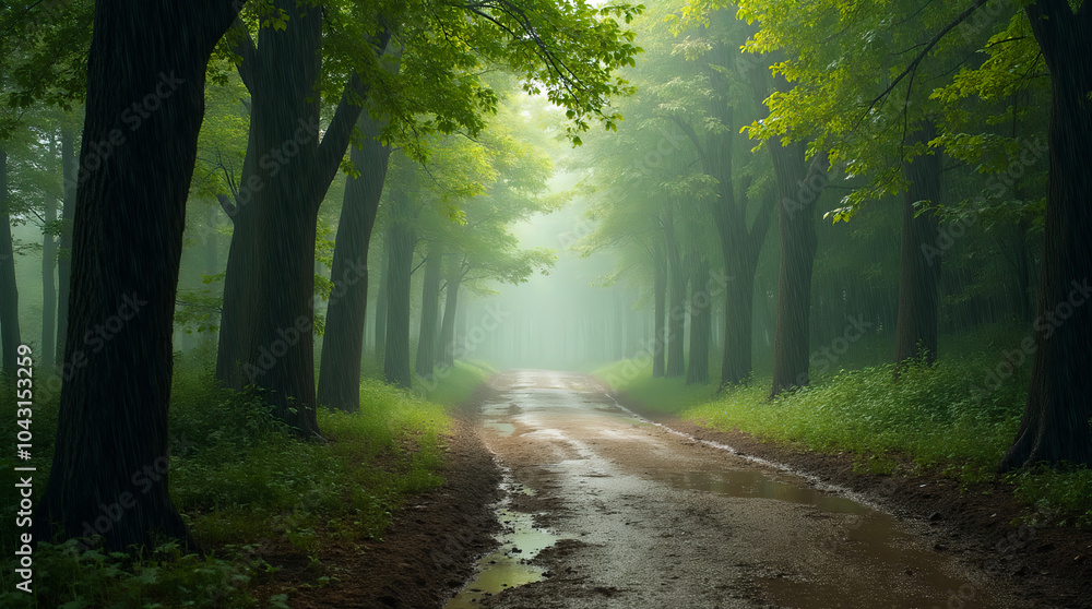 Obraz premium morning in the forest