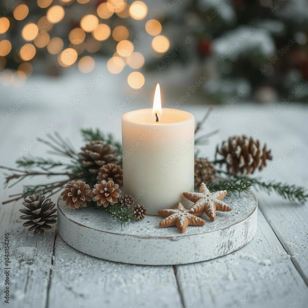 christmas still life with candle christmas still life with candle