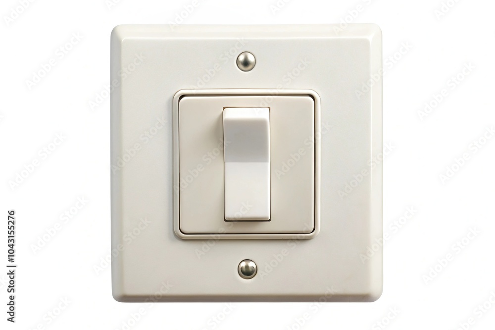 Electronic light switch turning on and off isolated on white background Electronic light switch turning on and off isolated on white background