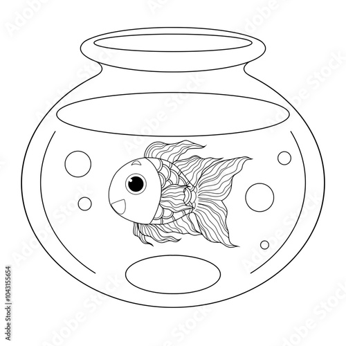 goldfish in a glass