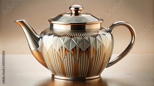 elegant and geometric silhouette teapot