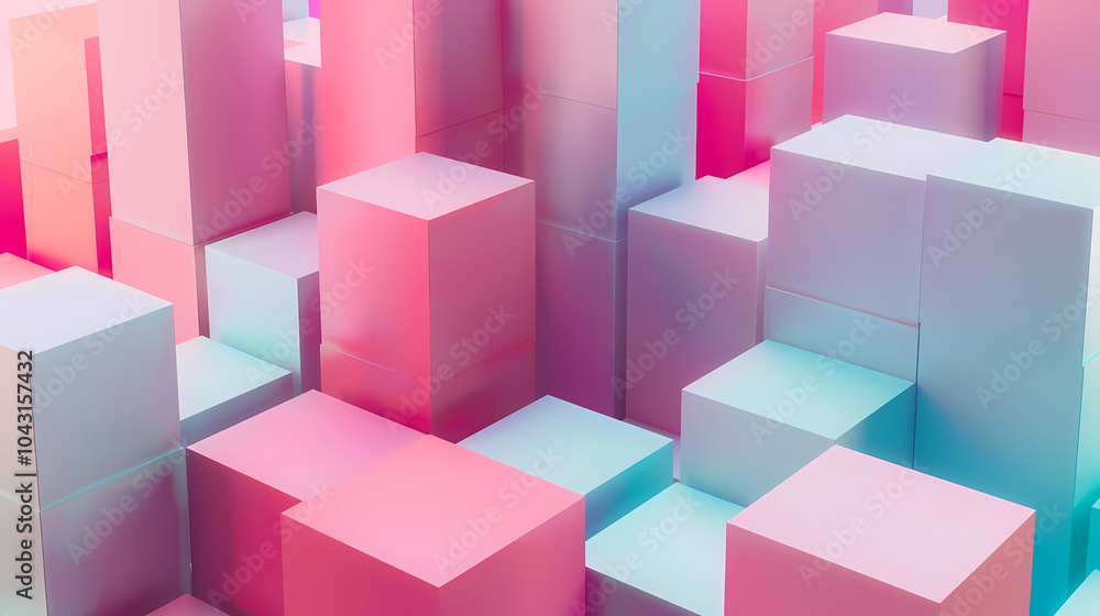 Obraz premium abstract background with cubes Generated AI 