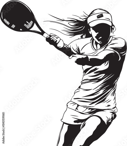 tennis player silhouette