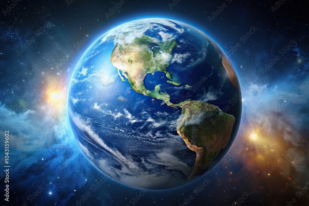 Fototapeta premium Earth seen in extreme close-up