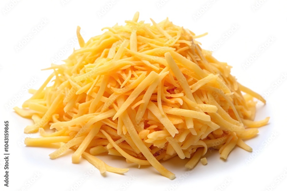 Ground cheese isolated on white background Ground cheese isolated on white background