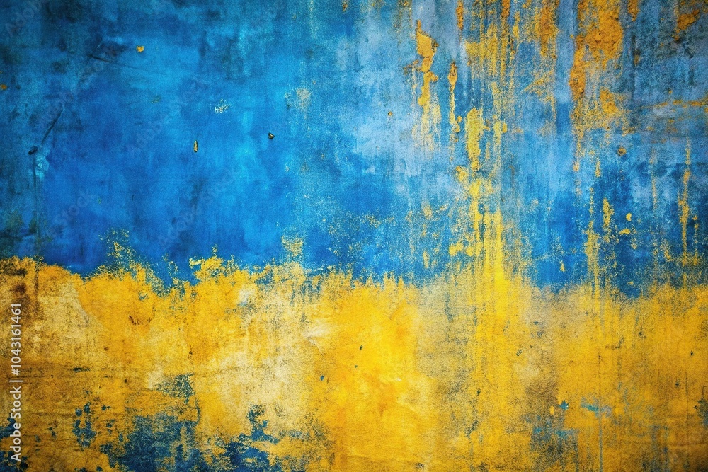 Grunge background with cool blue and yellow paint brush strokes Grunge background with cool blue and yellow paint brush strokes