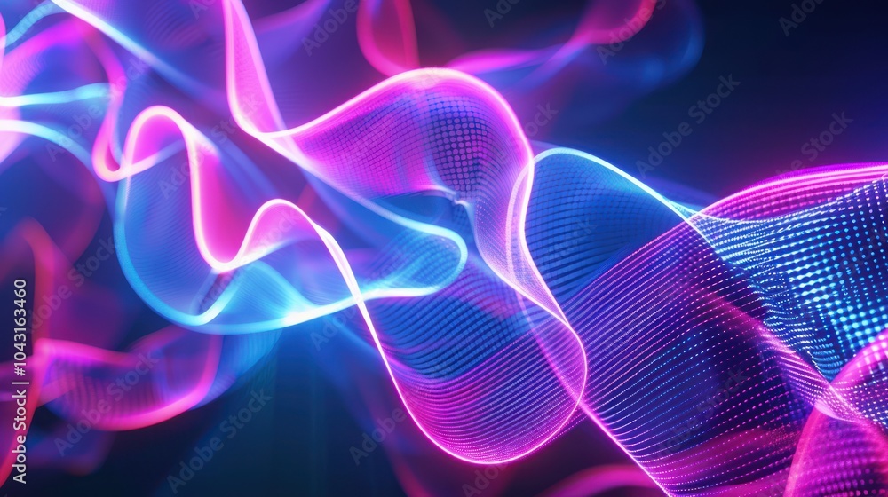 Fototapeta premium Abstract Neon Waves