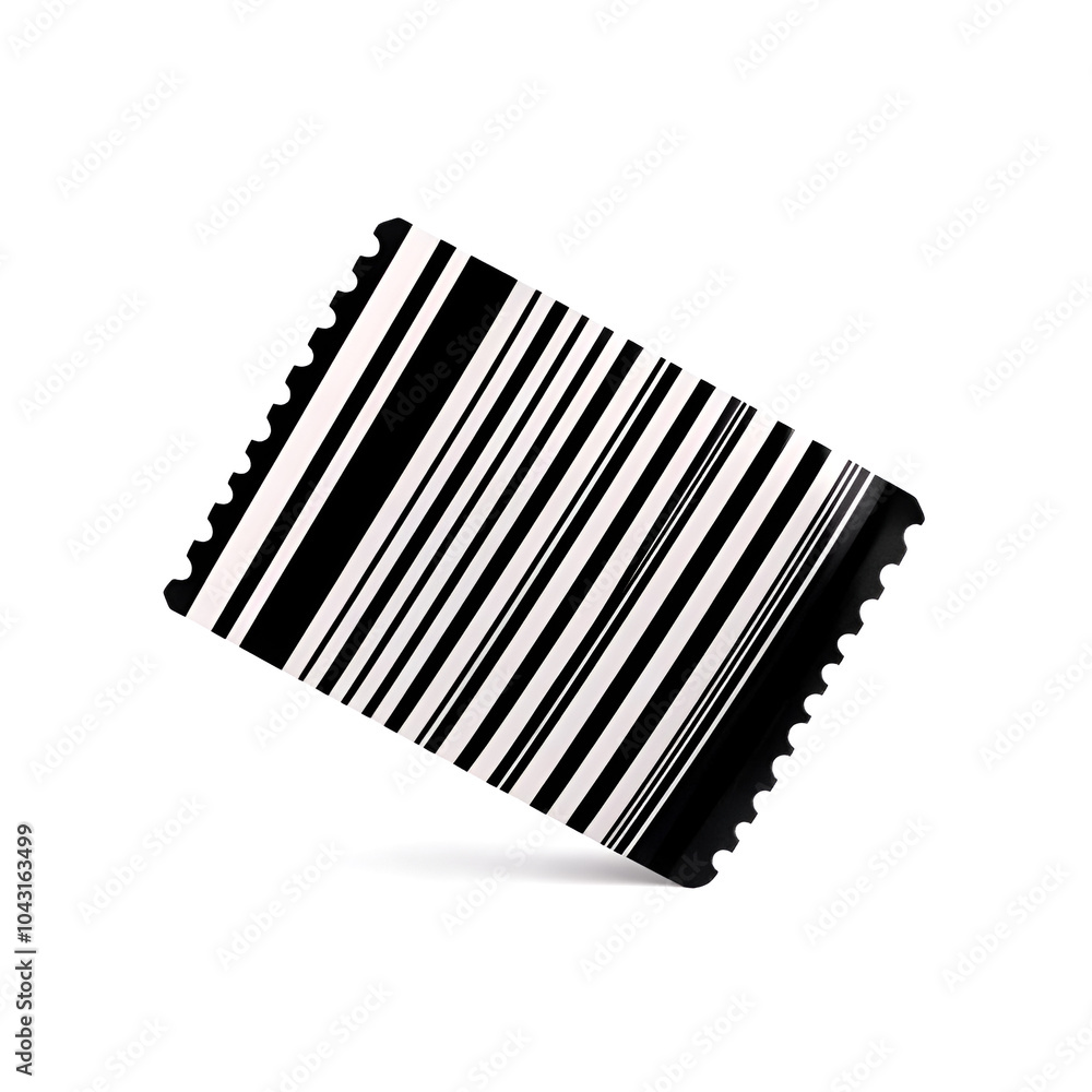 Striped die-cut design on white background Striped die-cut design on white background