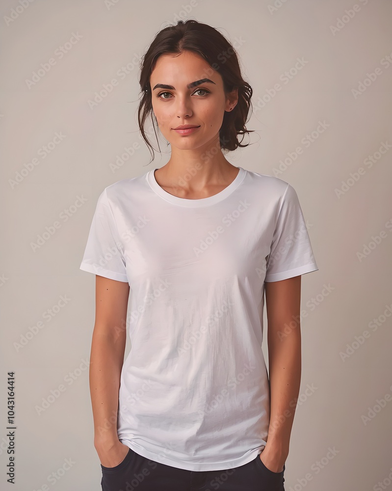 woman in plain shirt woman in plain shirt