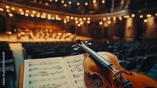 Violin and Sheet Music photo