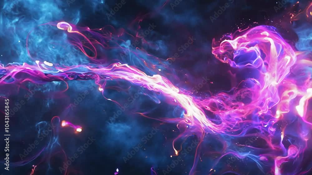 Wand casting spell with vibrant light trails. Magic and adventure. Wand casting spell with vibrant light trails. Magic and adventure.