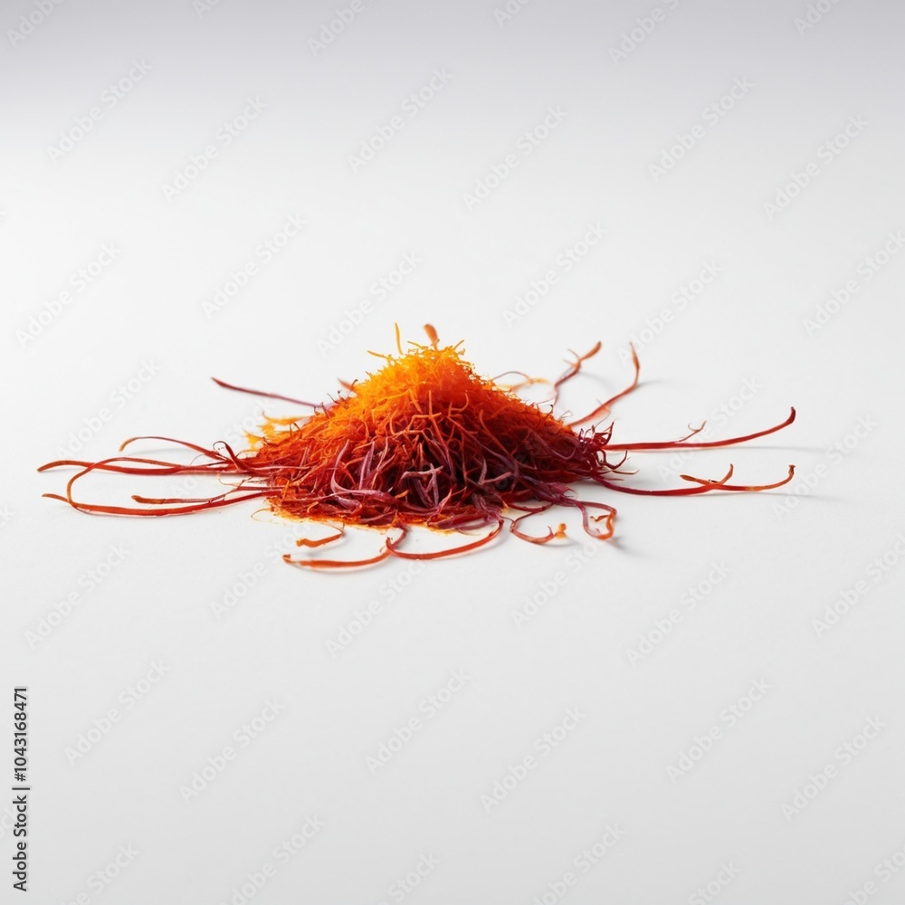 Fototapeta premium saffron on white background