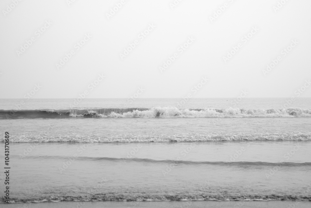 Bay of Bengal ocean wave with monochrome colour Bay of Bengal ocean wave with monochrome colour