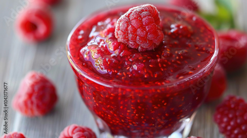 luscious raspberry coulis photo