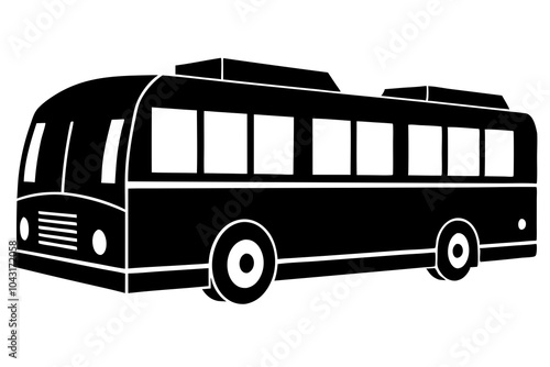 City Bus | isolated vector silhouette illustration on white background