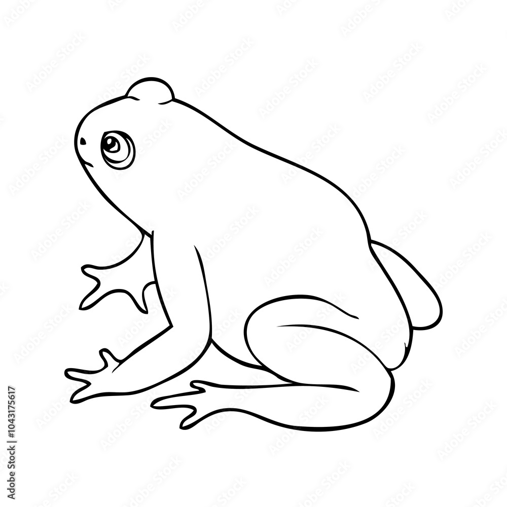 Obraz premium toad outline vector illustration